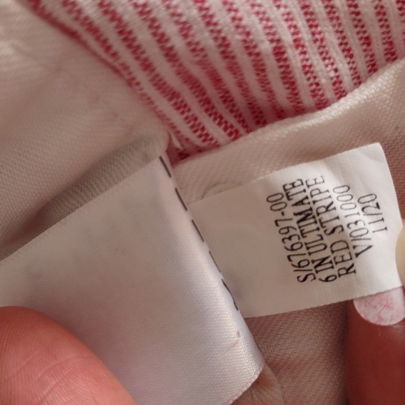 NWT Old Navy Size 40 Ultimate Slim Built In Flex Red Stripe Linen Blend Shorts - Picture 14 of 14